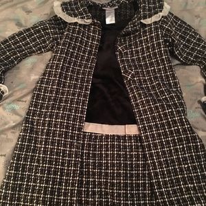 Adorable girls winter dress with matching coat